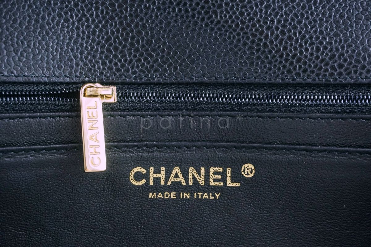 Chanel Black Caviar Maxi Classic Flap Bag GHW - Image 11