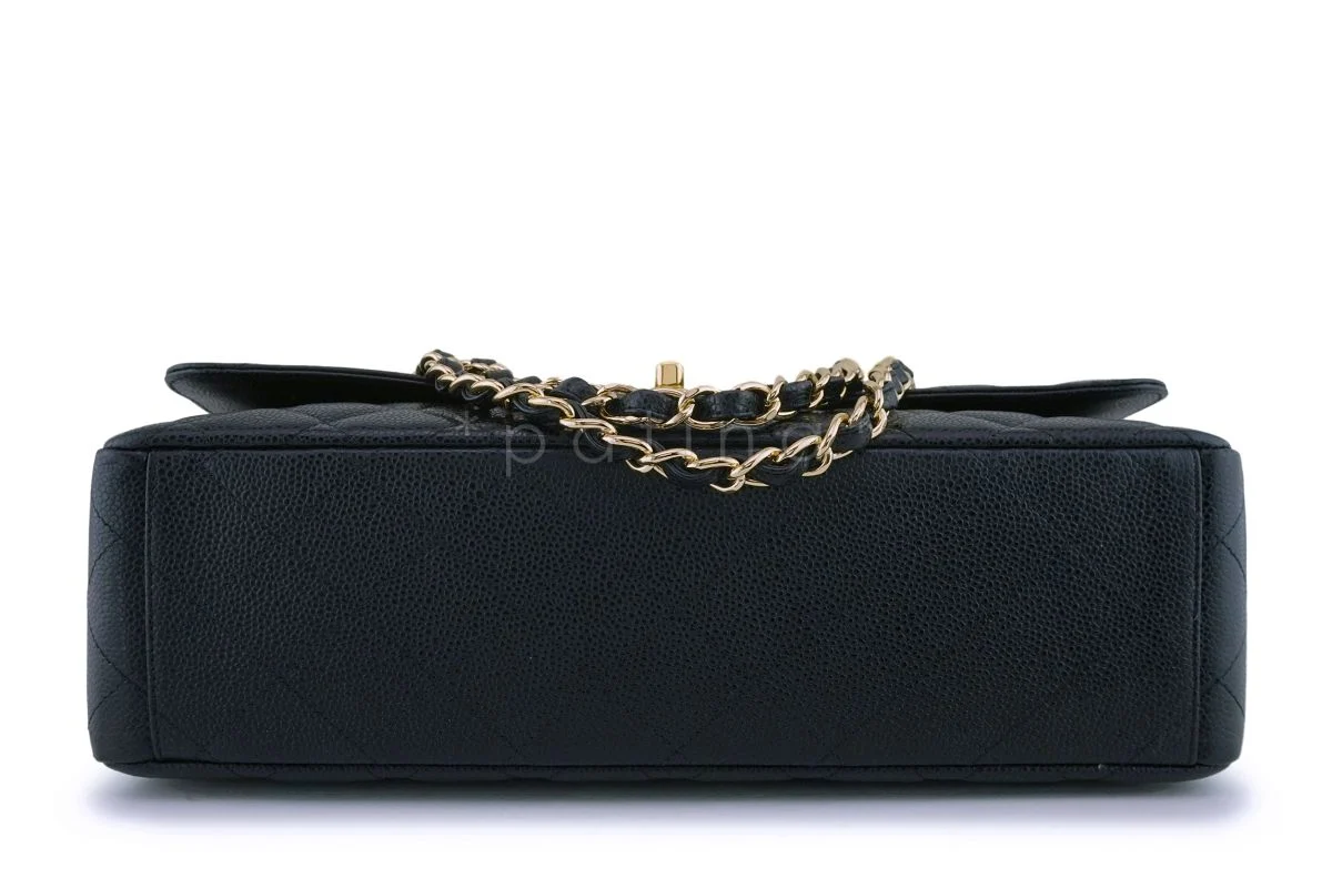 Chanel Black Caviar Maxi Classic Flap Bag GHW - Image 6