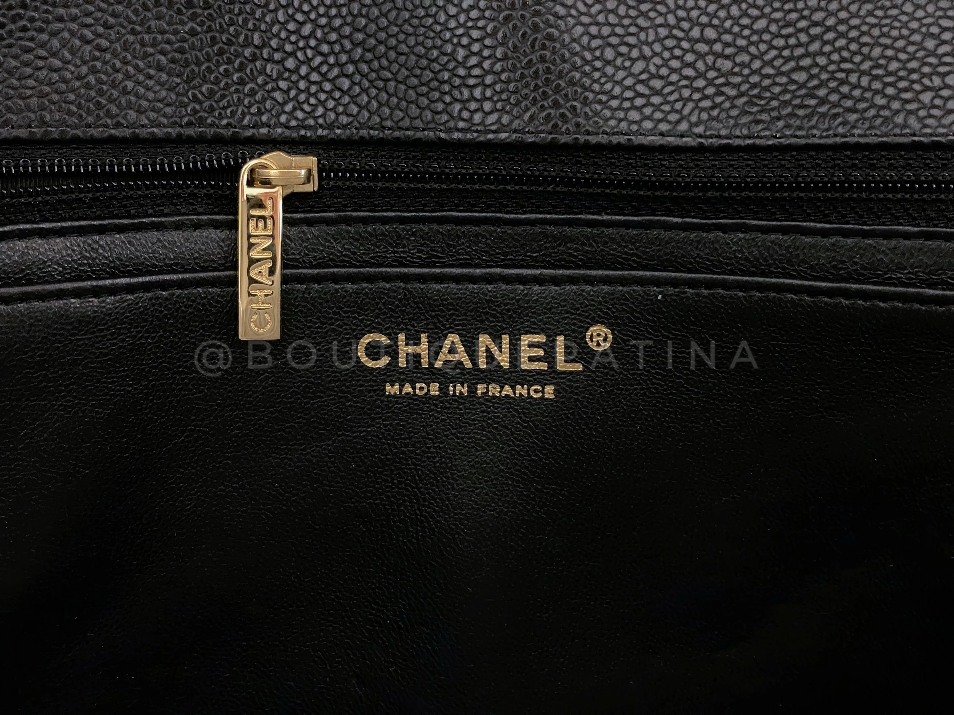 Chanel Black Caviar Maxi Classic Single Flap Bag GHW - Image 9