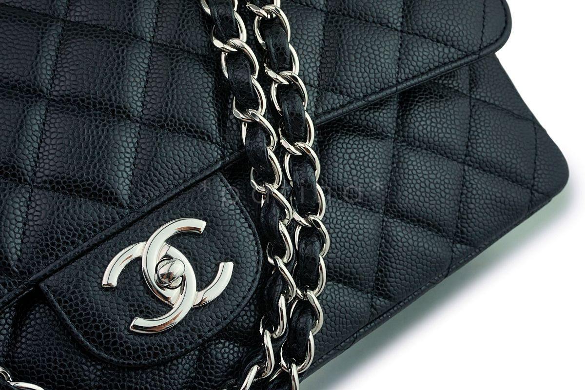 Chanel Black Caviar Maxi "Jumbo XL" Classic Double Flap Bag SHW - Image 8