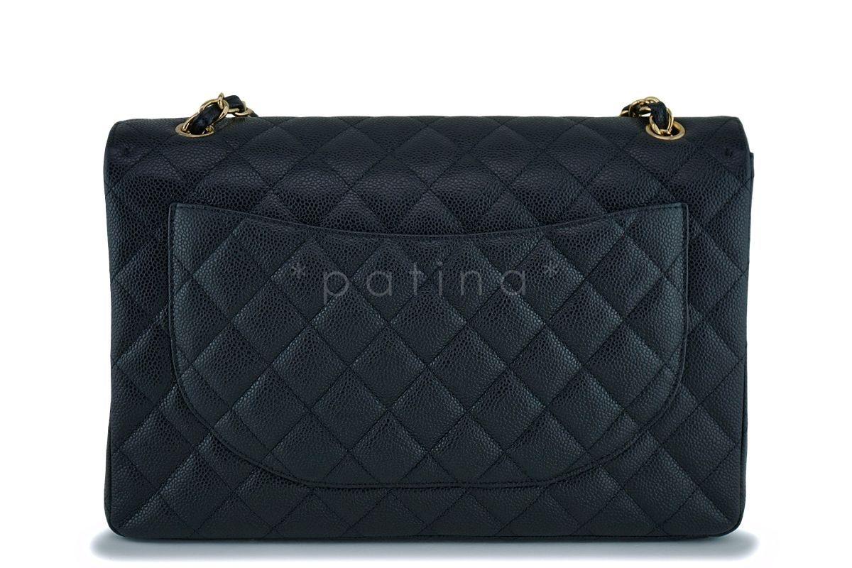 Chanel Black Caviar Maxi "Jumbo XL" Classic Flap Bag GHW - Image 5