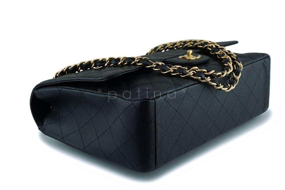 Chanel Black Caviar Maxi "Jumbo XL" Classic Flap Bag GHW - Image 7