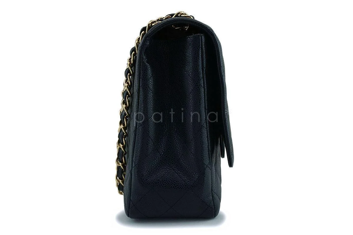 Chanel Black Caviar Maxi "Jumbo XL" Classic Flap Bag GHW - Image 4