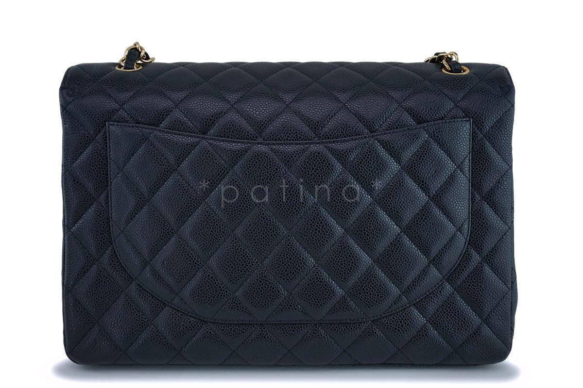 Chanel Black Caviar Maxi "Jumbo XL" Classic Flap Bag GHW - Image 5