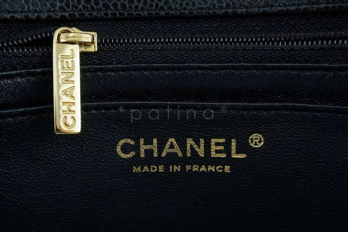 Chanel Black Caviar Maxi Quilted Classic 2.55 Jumbo XL Flap Bag GHW - Image 11