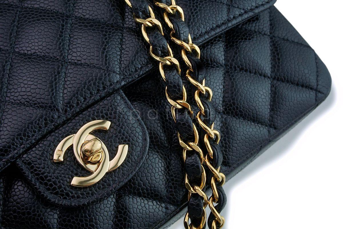 Chanel Black Caviar Medium Classic Double Flap Bag 24k GHW - Image 8