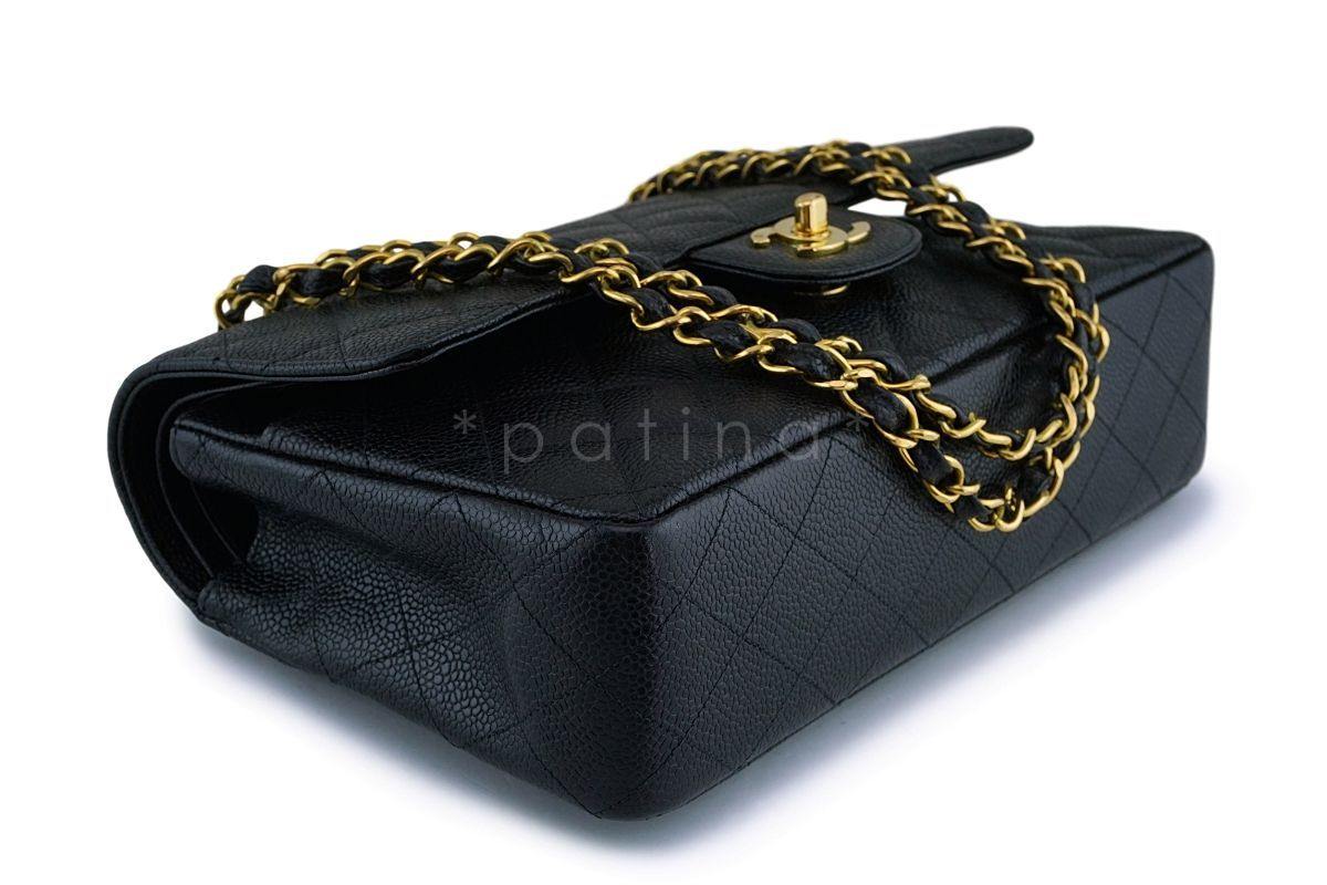 Chanel Black Caviar Medium Classic Double Flap Bag 24k GHW - Image 7
