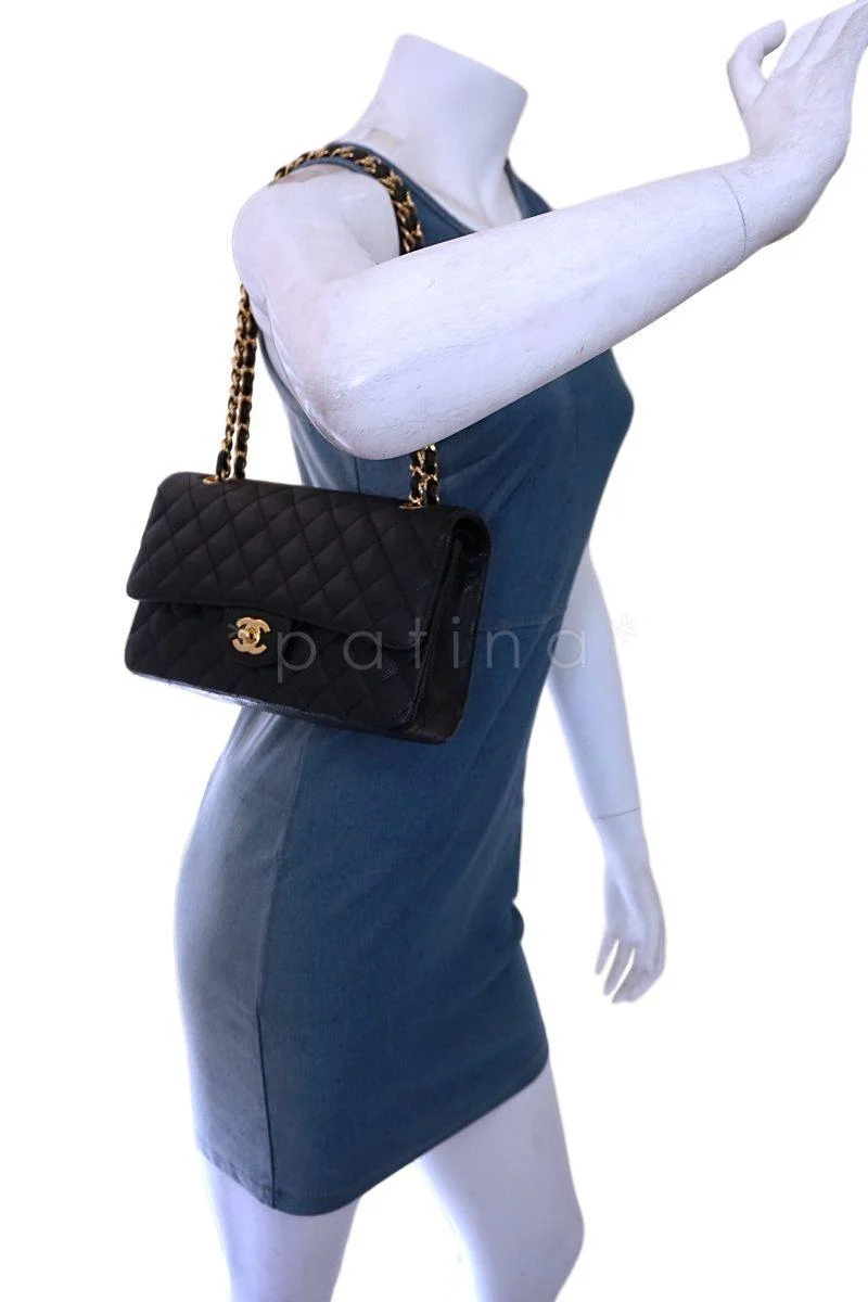 Chanel Black Caviar Medium Classic Double Flap Bag 24k GHW - Image 14
