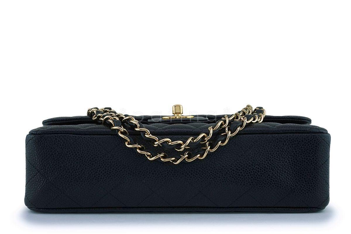 Chanel Black Caviar Medium Classic Double Flap Bag 24k GHW - Image 6