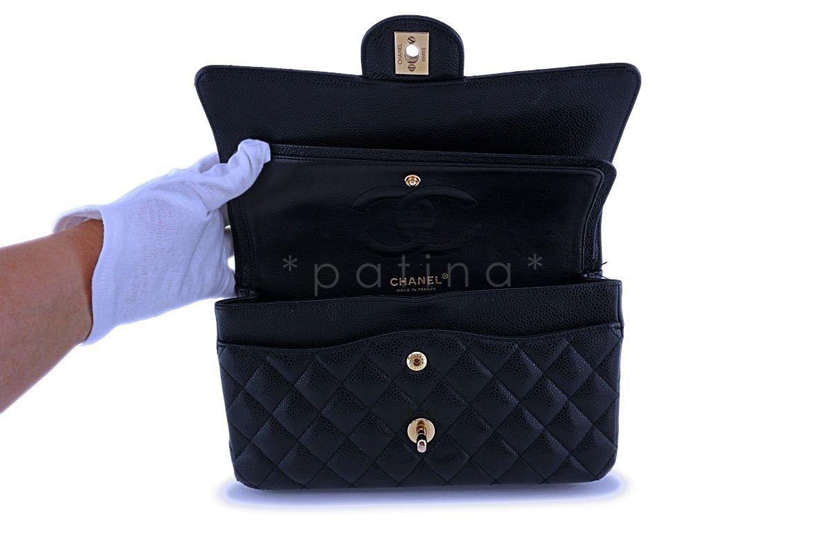 Chanel Black Caviar Medium Classic Double Flap Bag 24k GHW - Image 8