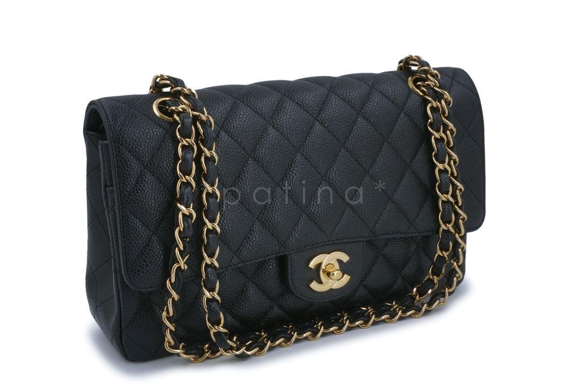 Chanel Black Caviar Medium Classic Double Flap Bag GHW - Image 2