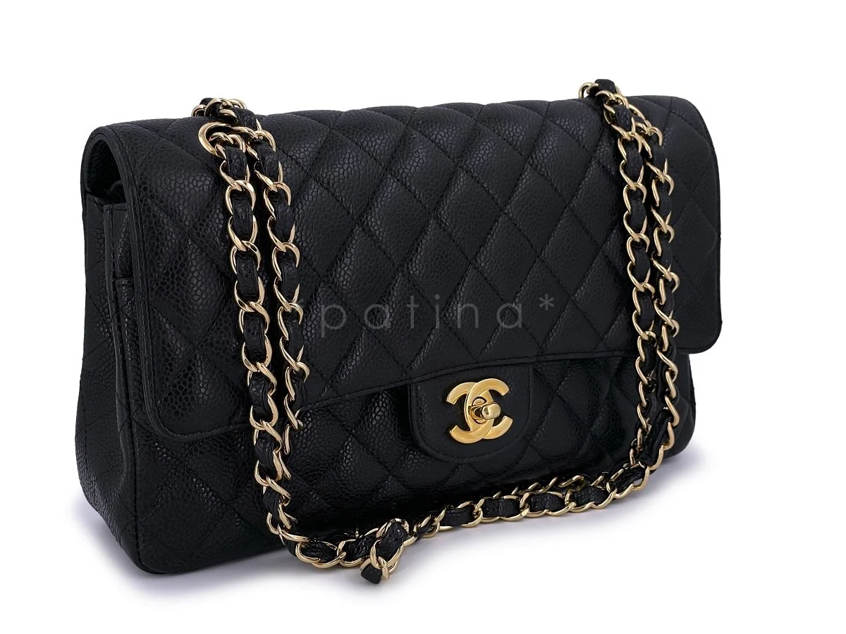 Chanel Black Caviar Medium Classic Double Flap Bag GHW D3R D3R - Image 2