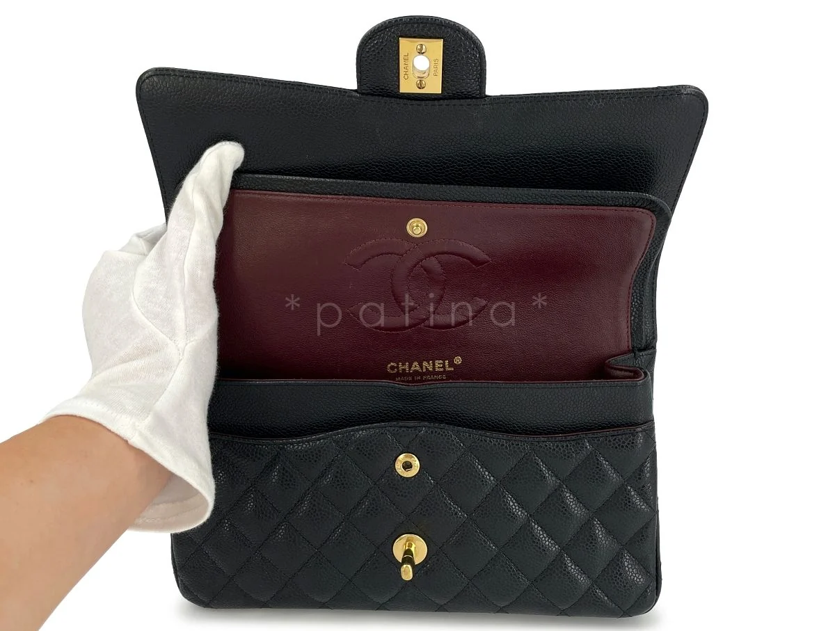 Chanel Black Caviar Medium Classic Double Flap Bag GHW D3R D3R - Image 8
