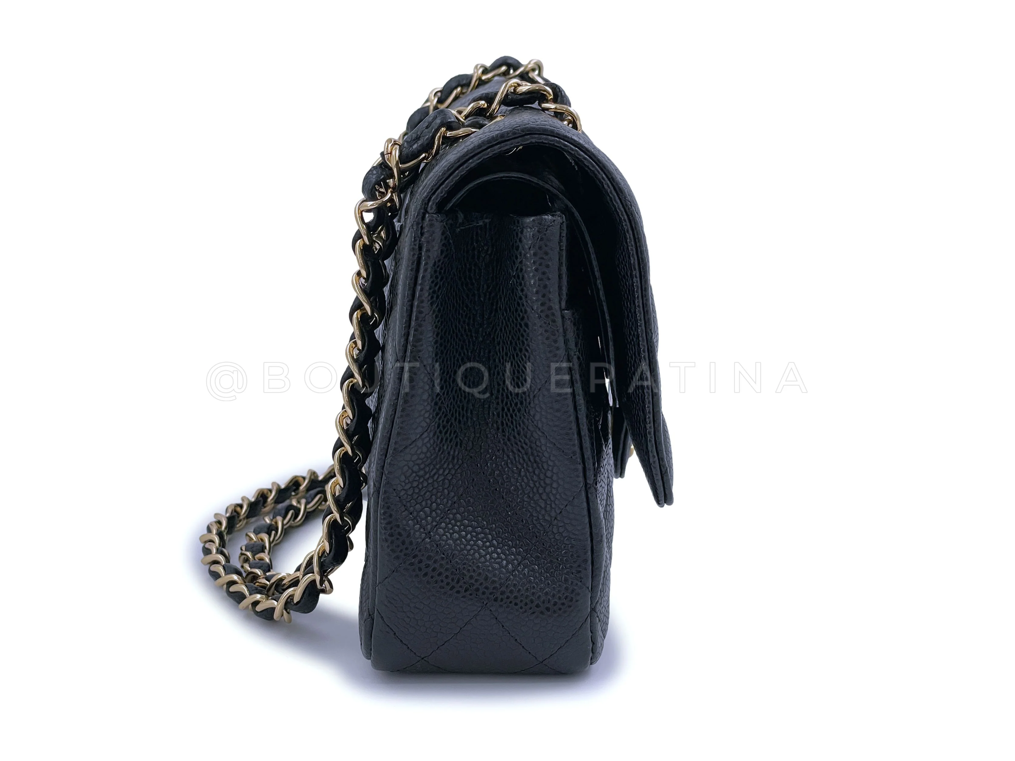 Chanel Black Caviar Medium Classic Double Flap Bag GHW D3R D3R - Image 4