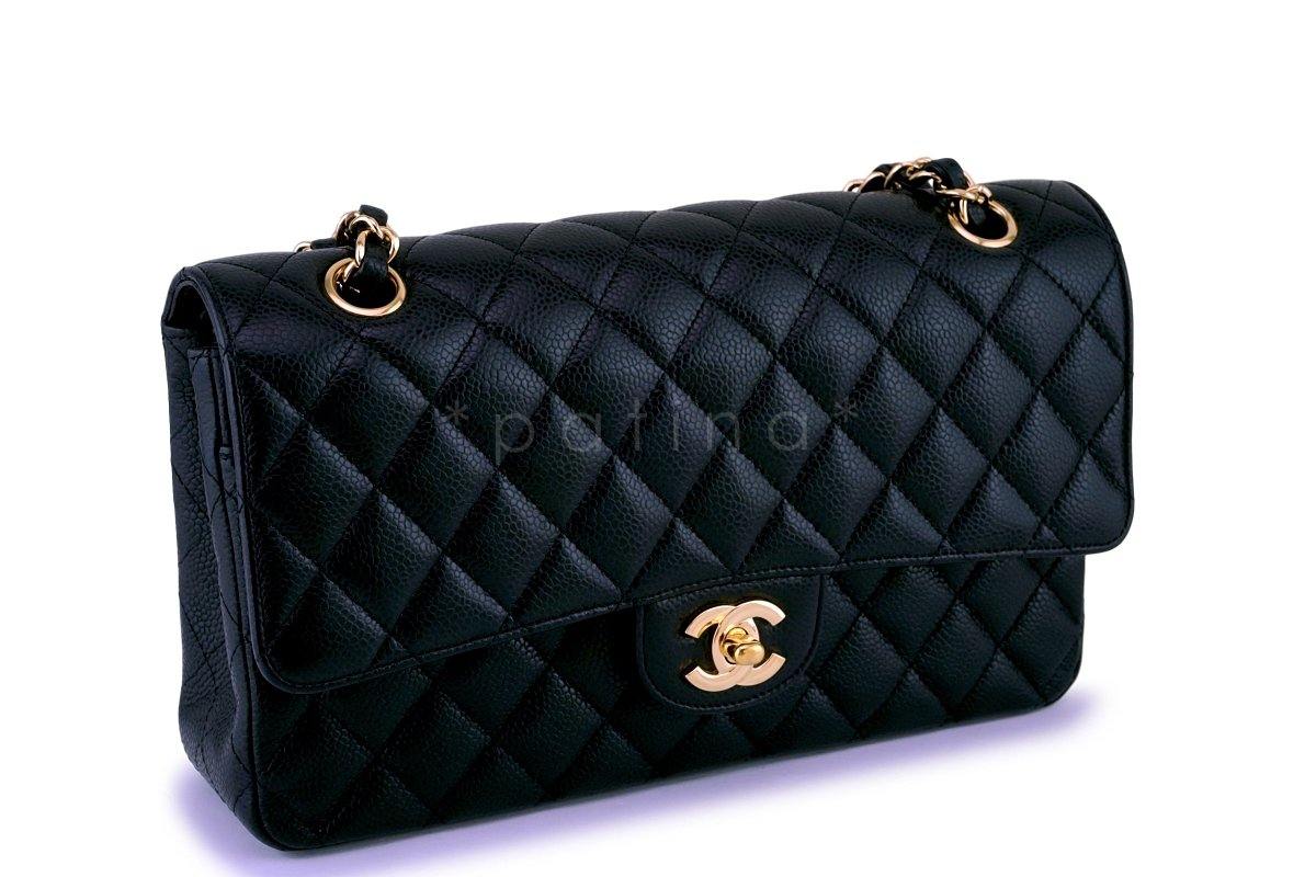 Chanel Black Caviar Medium Classic Double Flap Bag GHW - Image 3