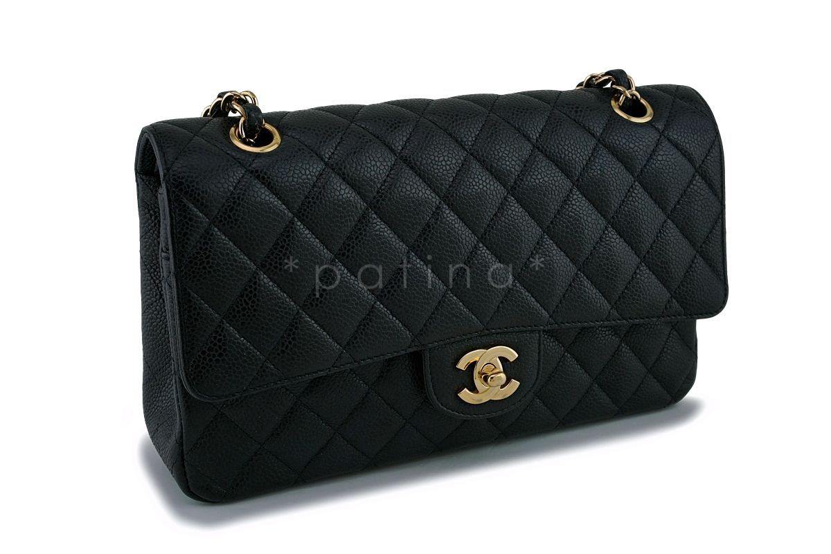 Chanel Black Caviar Medium Classic Double Flap Bag GHW - Image 3