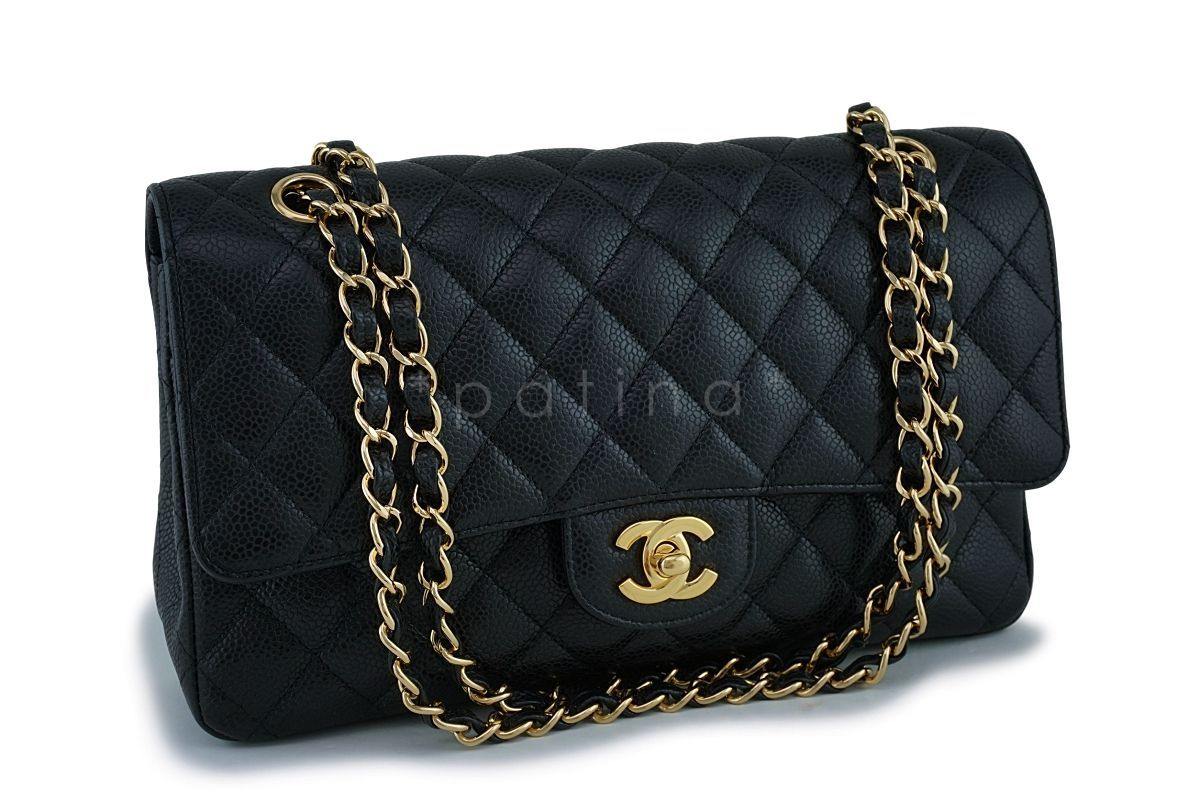 Chanel Black Caviar Medium Classic Double Flap Bag GHW - Image 2