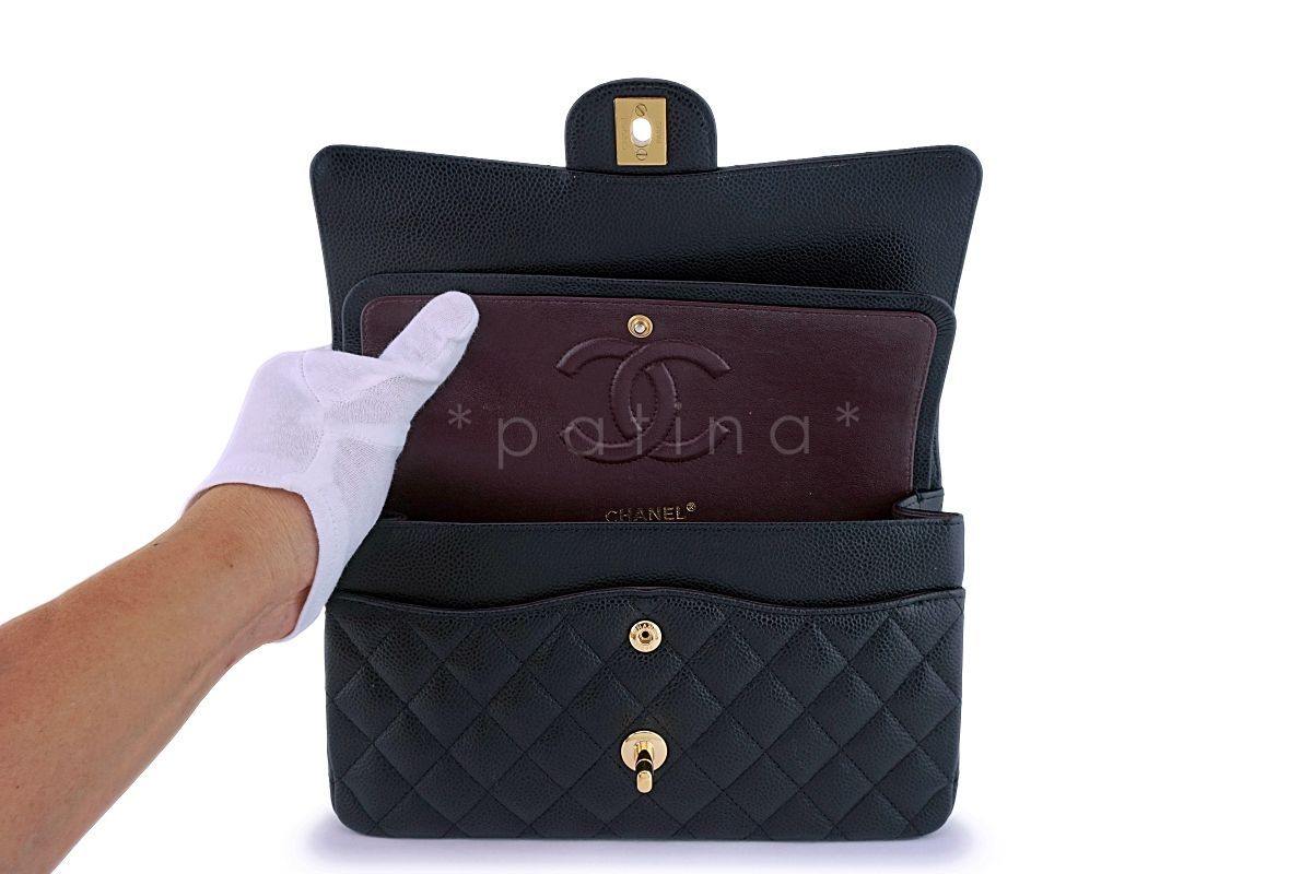 Chanel Black Caviar Medium Classic Double Flap Bag GHW - Image 9