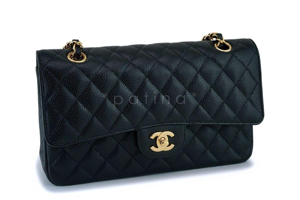Chanel Black Caviar Medium Classic Double Flap Bag GHW (NEW) - Image 3