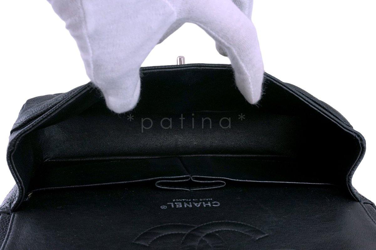 Chanel Black Caviar Medium Classic Double Flap Bag SHW - Image 10