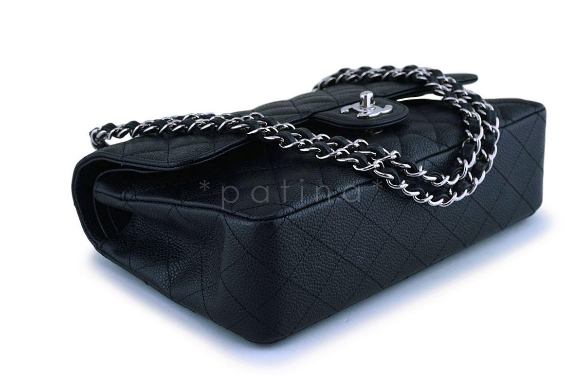 Chanel Black Caviar Medium Classic Double Flap Bag SHW - Image 7