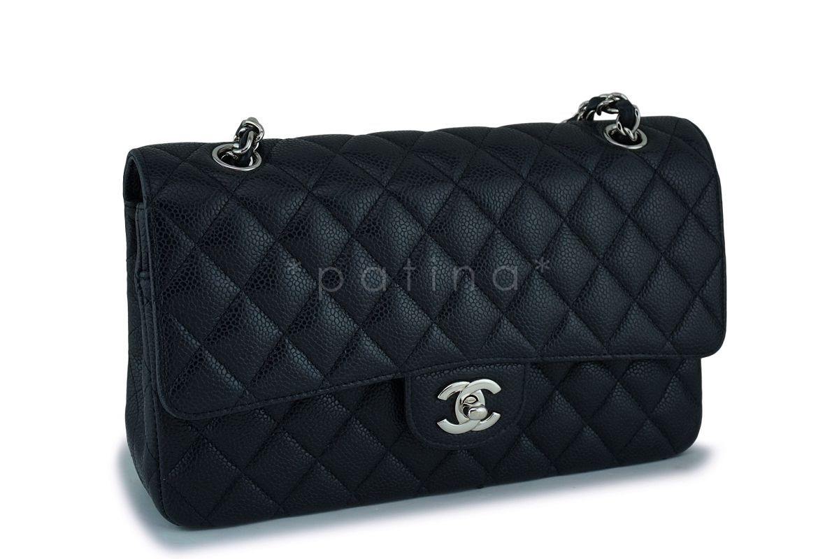 Chanel Black Caviar Medium Classic Double Flap Bag SHW - Image 3