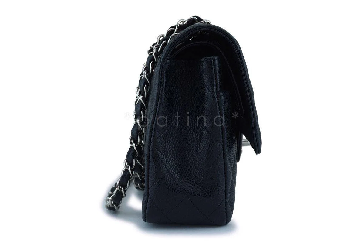 Chanel Black Caviar Medium Classic Double Flap Bag SHW - Image 4
