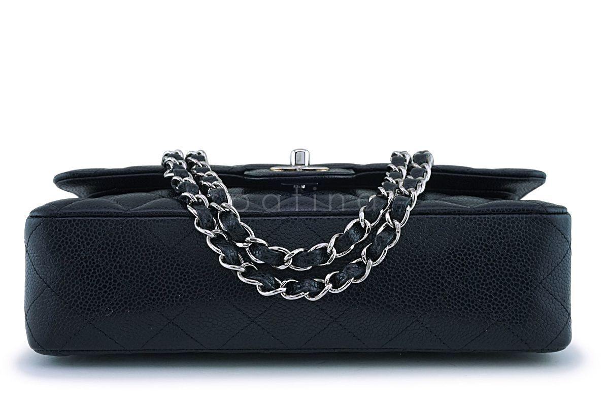 Chanel Black Caviar Medium Classic Double Flap Bag SHW - Image 6