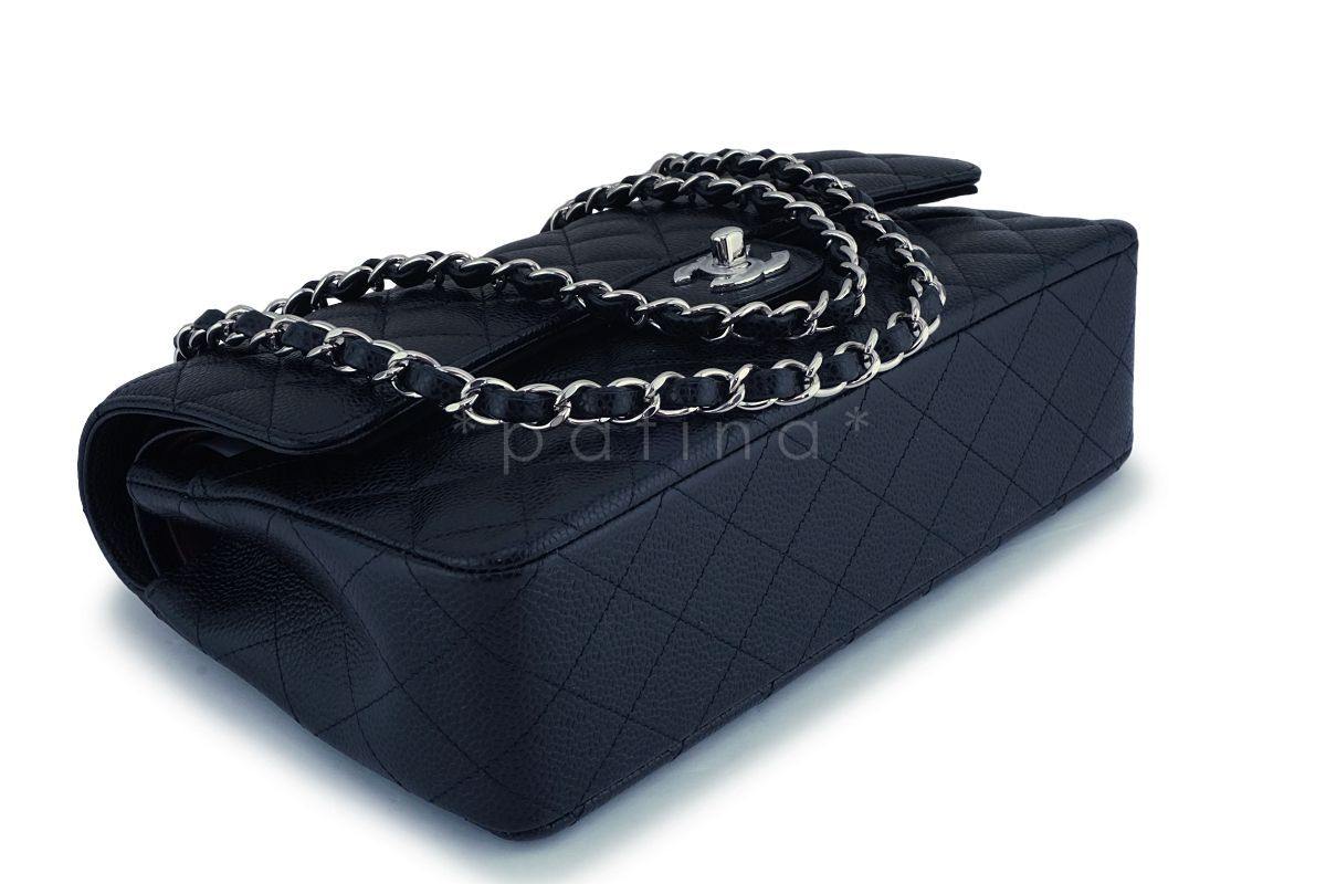 Chanel Black Caviar Medium Classic Double Flap Bag SHW - Image 7