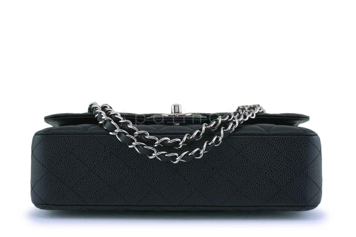 Chanel Black Caviar Medium Classic Double Flap Bag SHW - Image 6