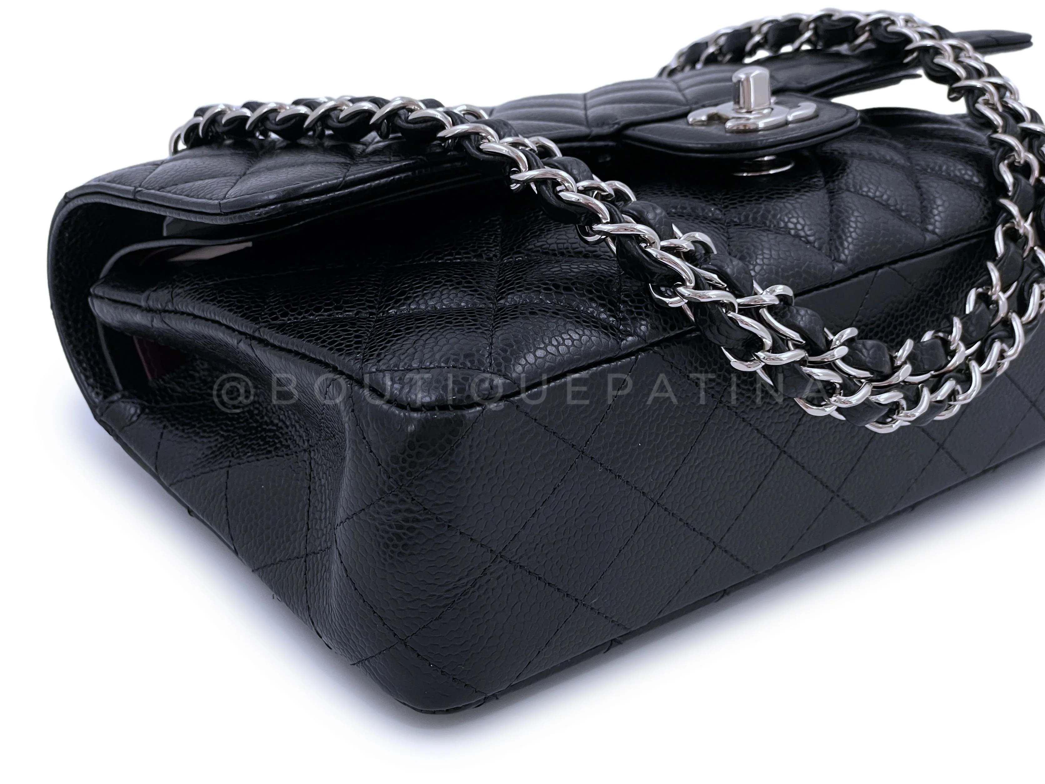 Chanel Black Caviar Medium Classic Double Flap Bag SHW - Image 7