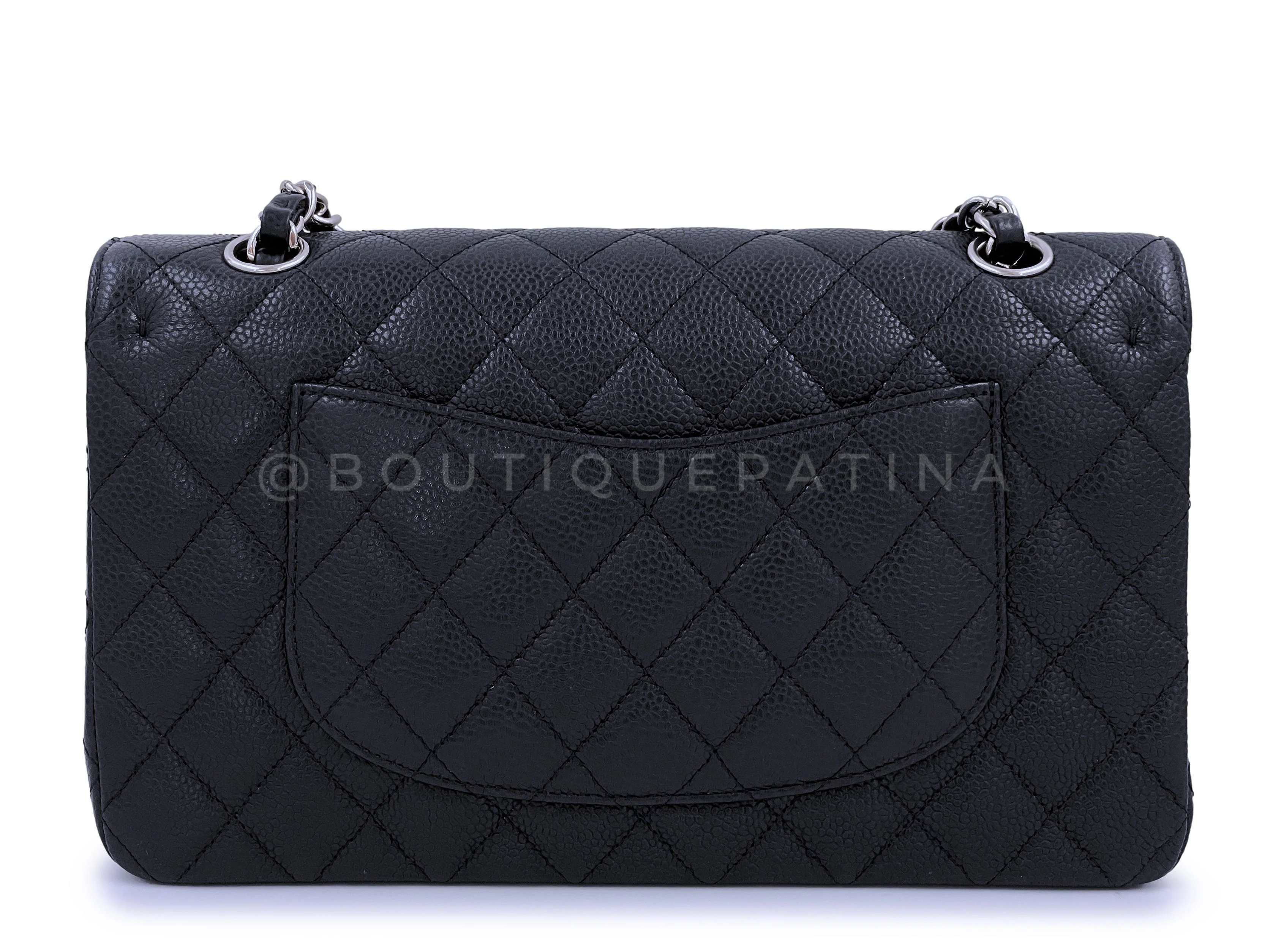 Chanel Black Caviar Medium Classic Double Flap Bag SHW 2U1 - Image 5