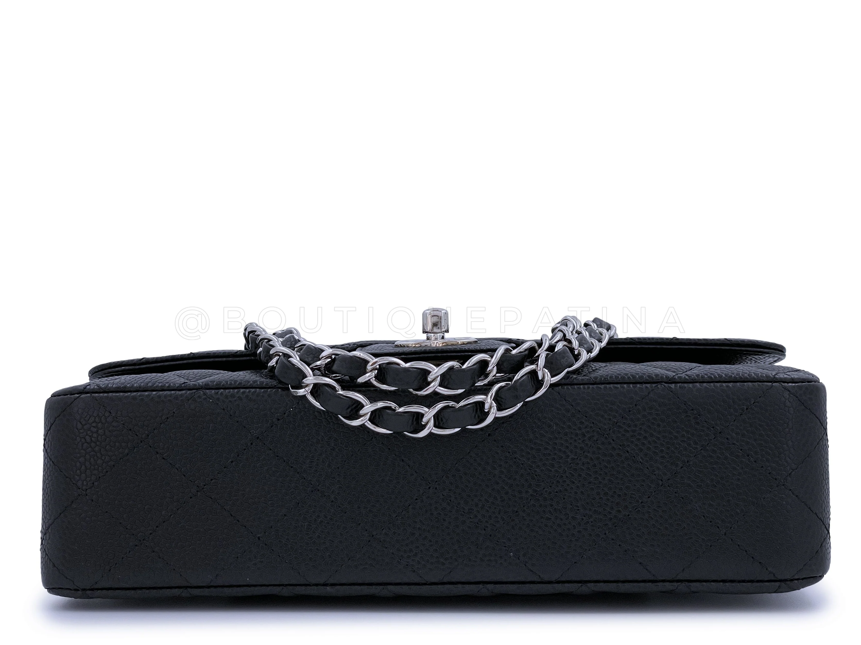 Chanel Black Caviar Medium Classic Double Flap Bag SHW 2U1 - Image 6