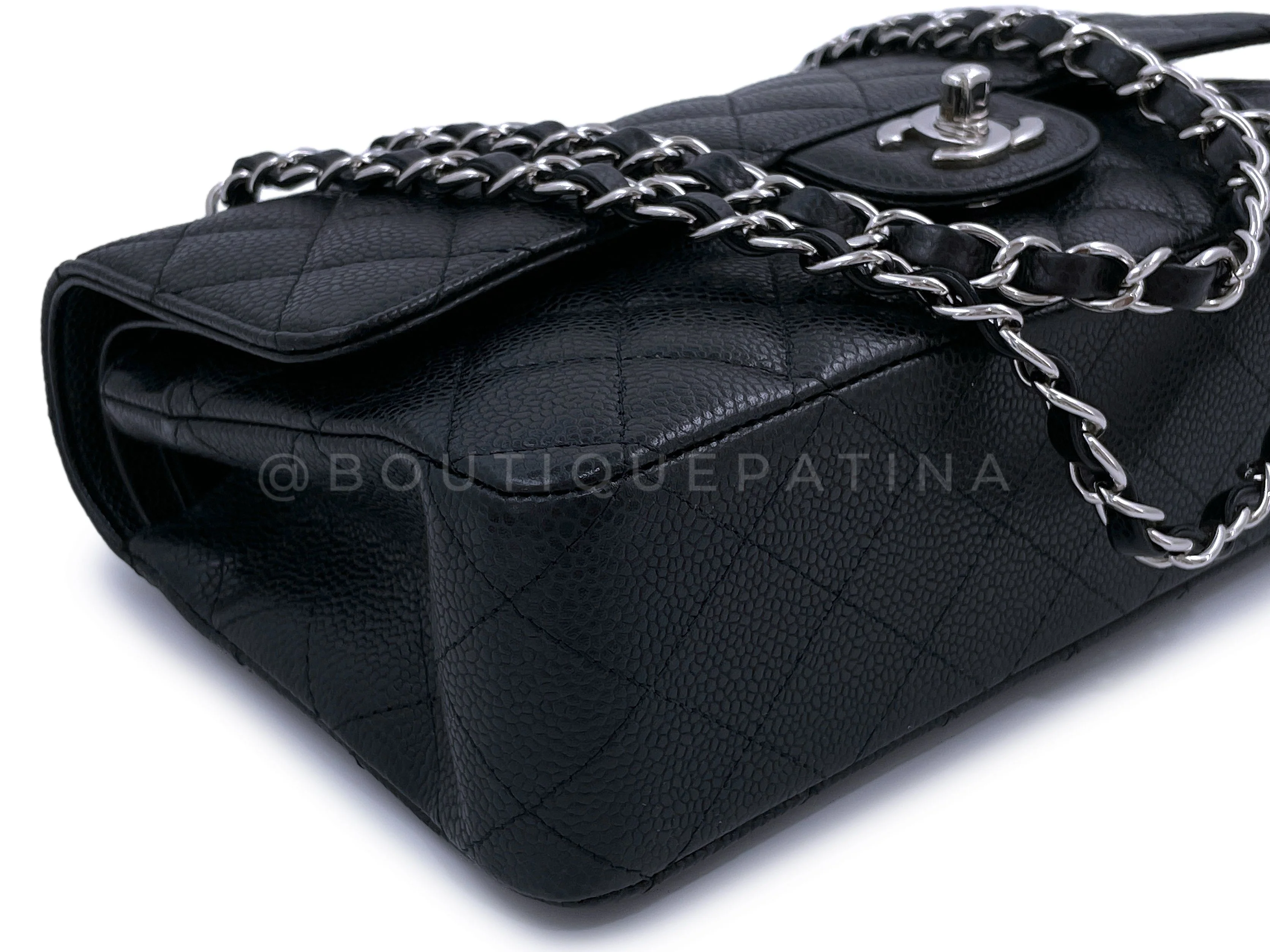 Chanel Black Caviar Medium Classic Double Flap Bag SHW 2U1 - Image 7