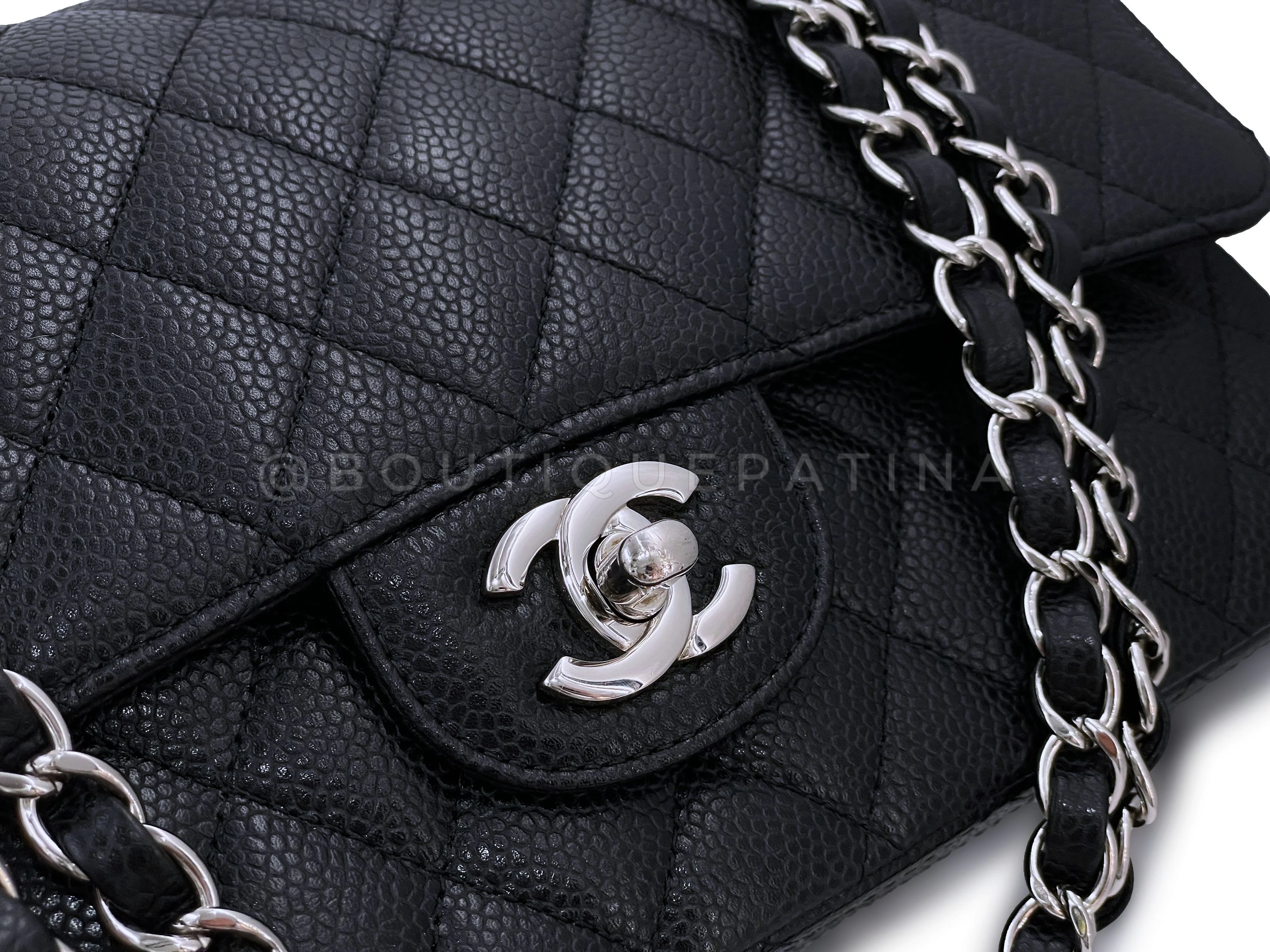 Chanel Black Caviar Medium Classic Double Flap Bag SHW 2U1 - Image 8
