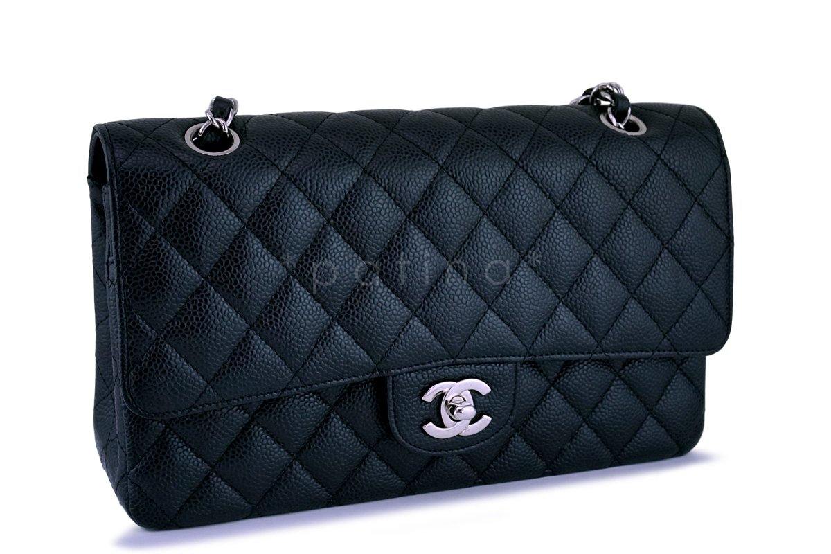 Chanel Black Caviar Medium Classic Double Flap Bag SHW - Image 3
