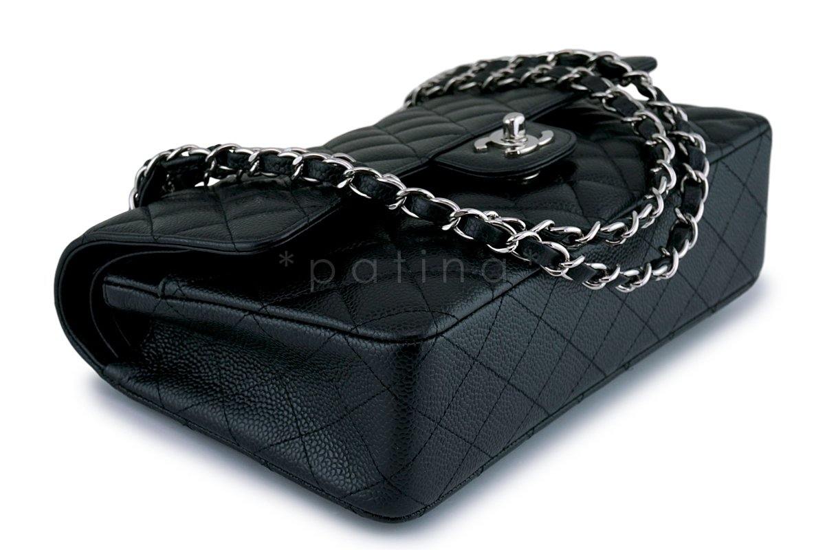 Chanel Black Caviar Medium Classic Double Flap Bag SHW - Image 7