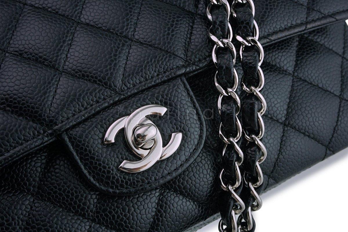 Chanel Black Caviar Medium Classic Double Flap Bag SHW - Image 8