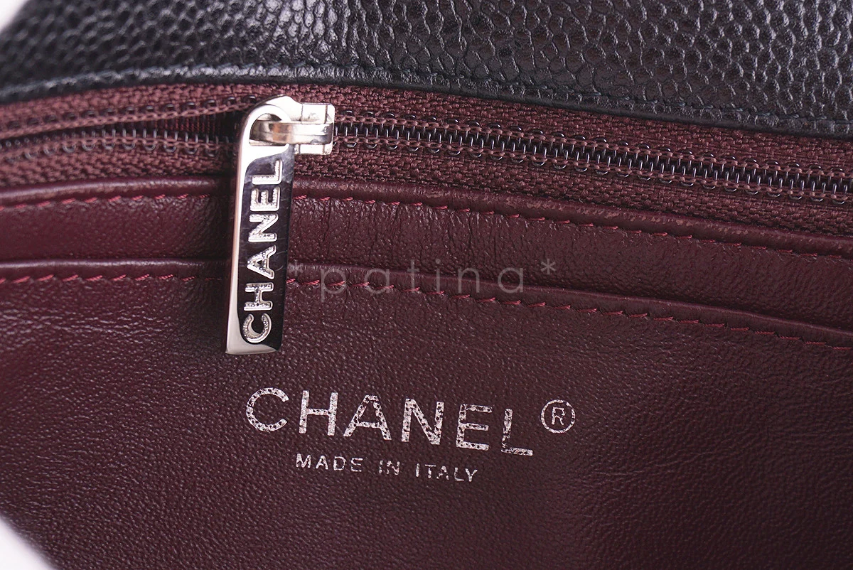 Chanel Black Caviar Mini Flap, Classic 2.55 Rectangular Bag - Image 11