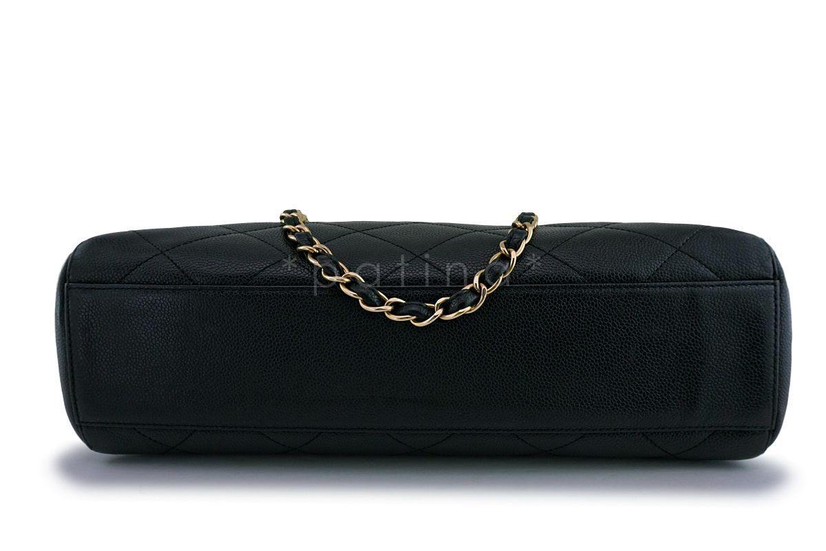 Chanel Black Caviar Quilted Large Shopper Tote Bag - Image 6