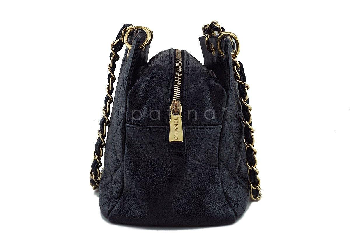 Chanel Black Caviar Quilted Timeless Shopper Tote Bag - Image 4