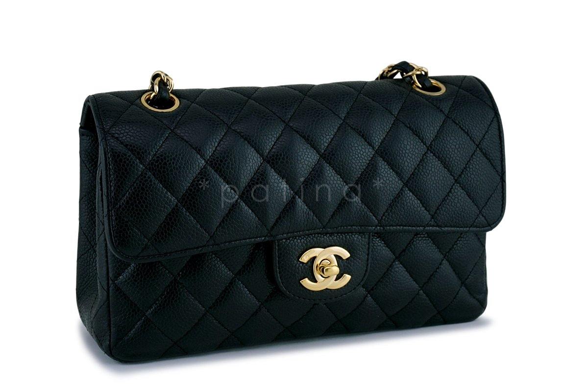 Chanel Black Caviar Small Classic Double Flap Bag 24k GHW - Image 3