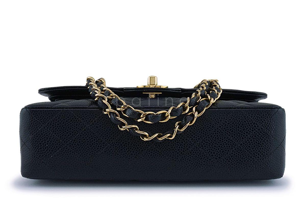 Chanel Black Caviar Small Classic Double Flap Bag 24k GHW - Image 6