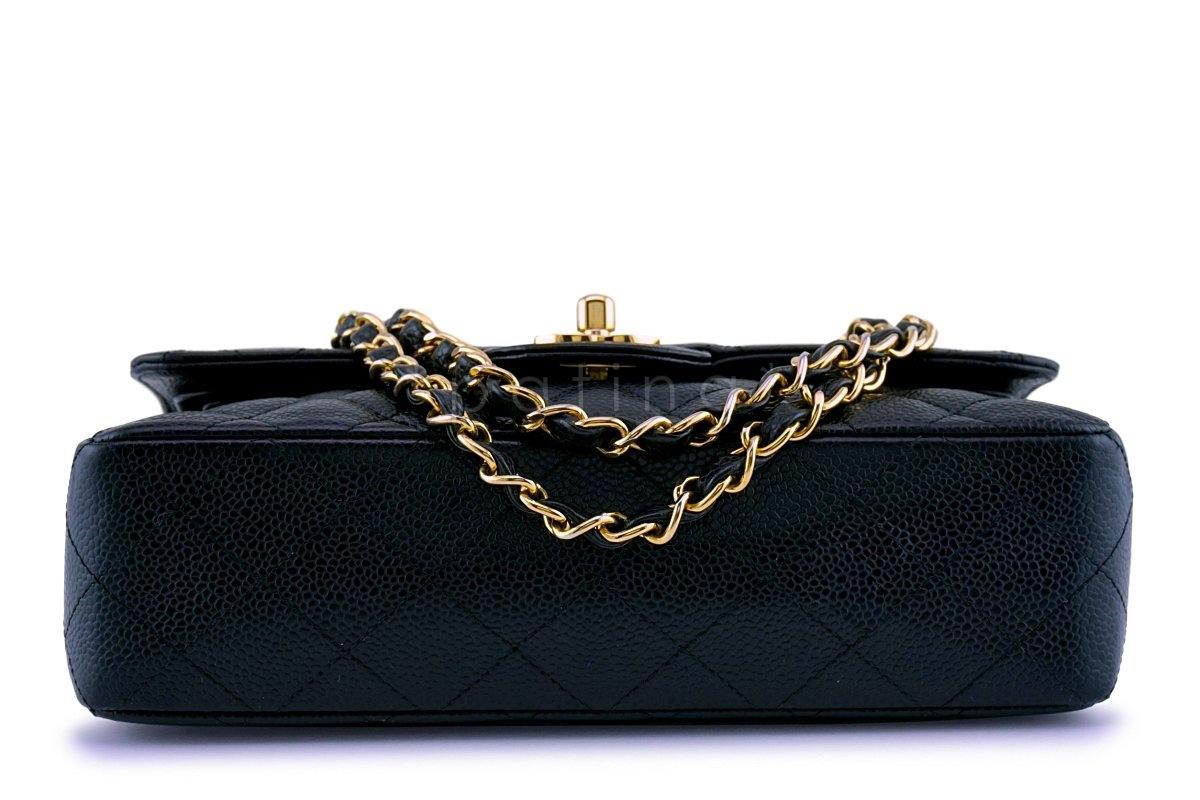 Chanel Black Caviar Small Classic Double Flap Bag 24k GHW - Image 6