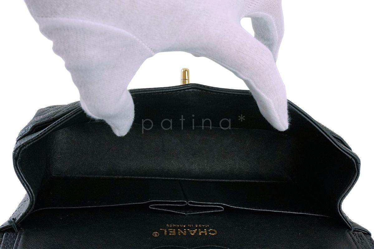 Chanel Black Caviar Small Classic Double Flap Bag GHW 9TI - Image 10