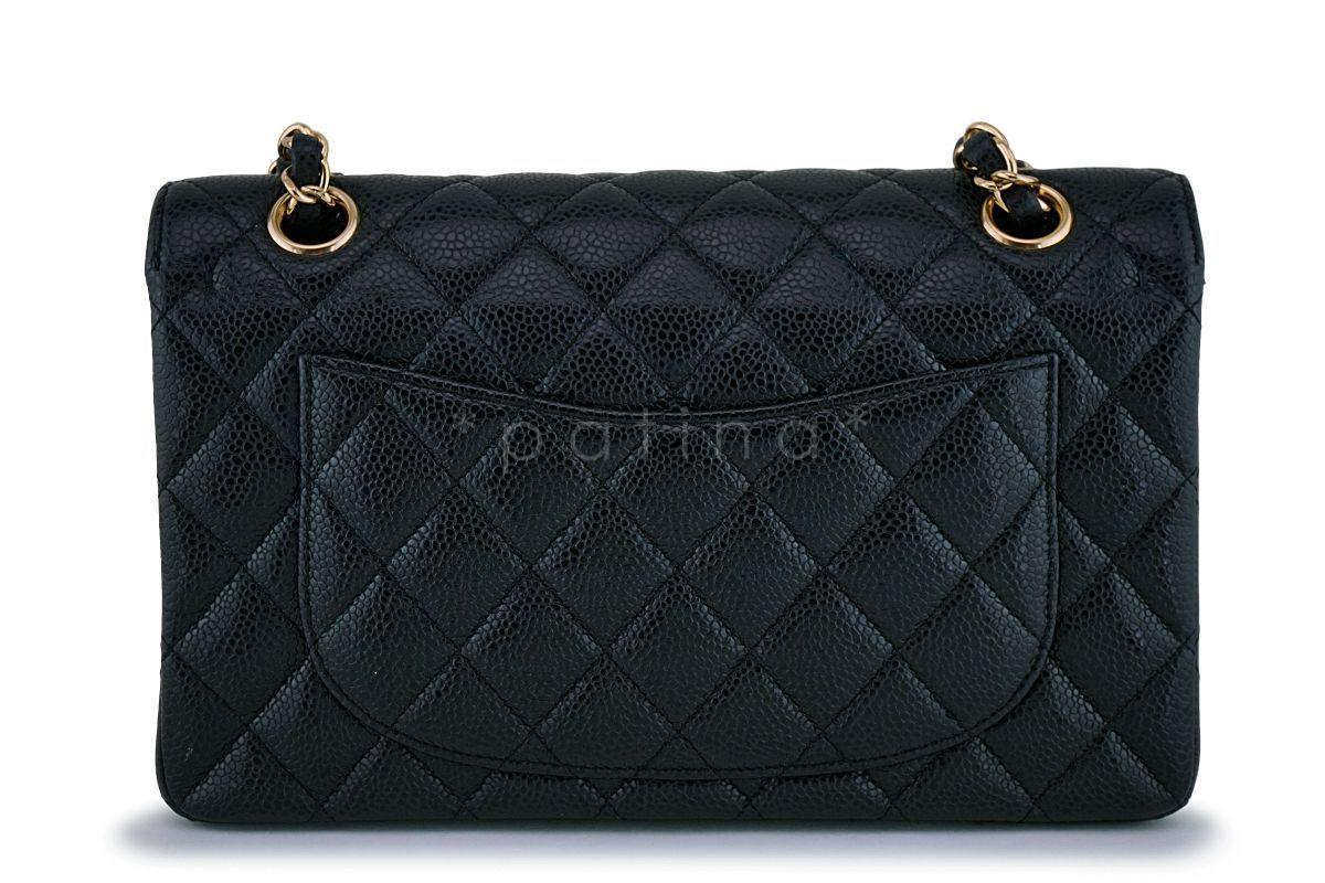 Chanel Black Caviar Small Classic Double Flap Bag GHW 9TI - Image 5