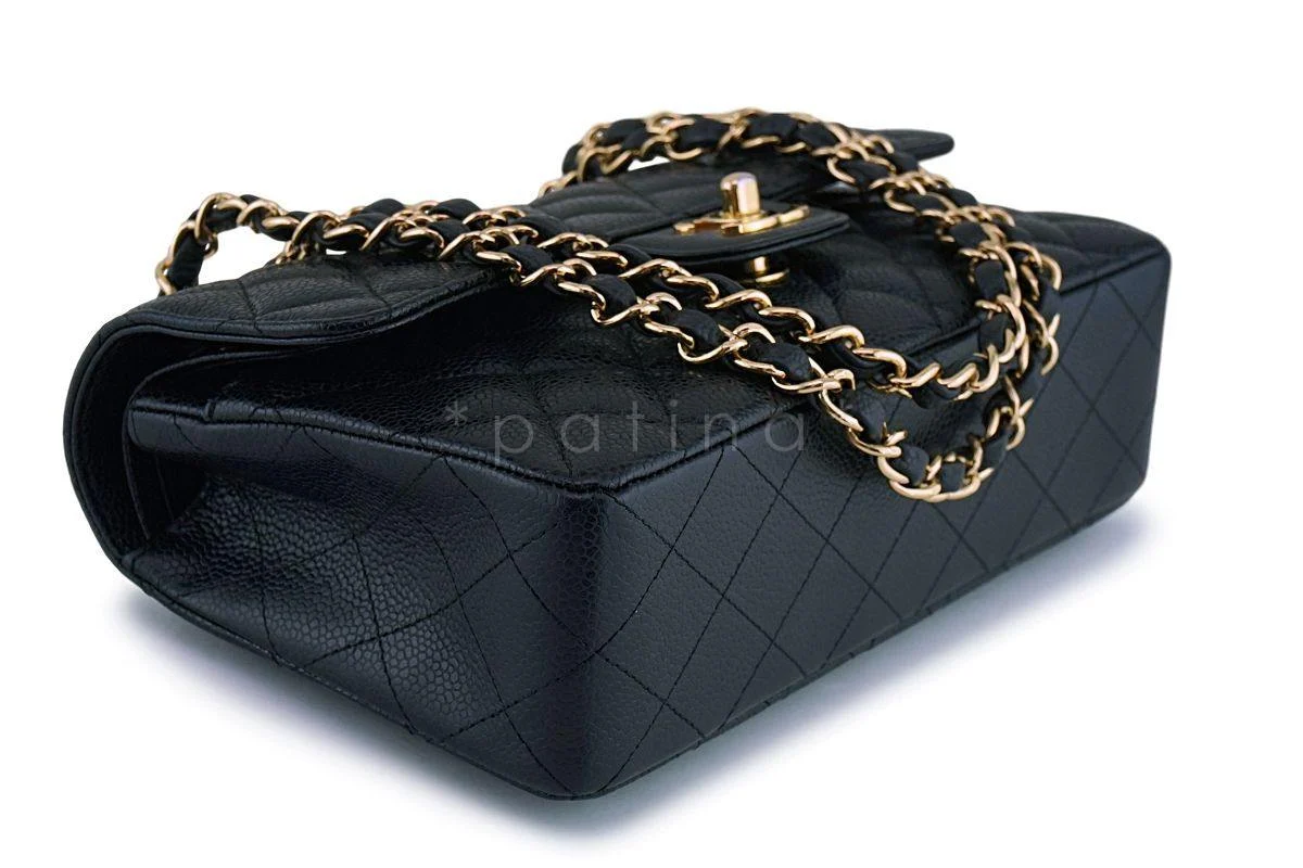Chanel Black Caviar Small Classic Double Flap Bag GHW 9TI - Image 7