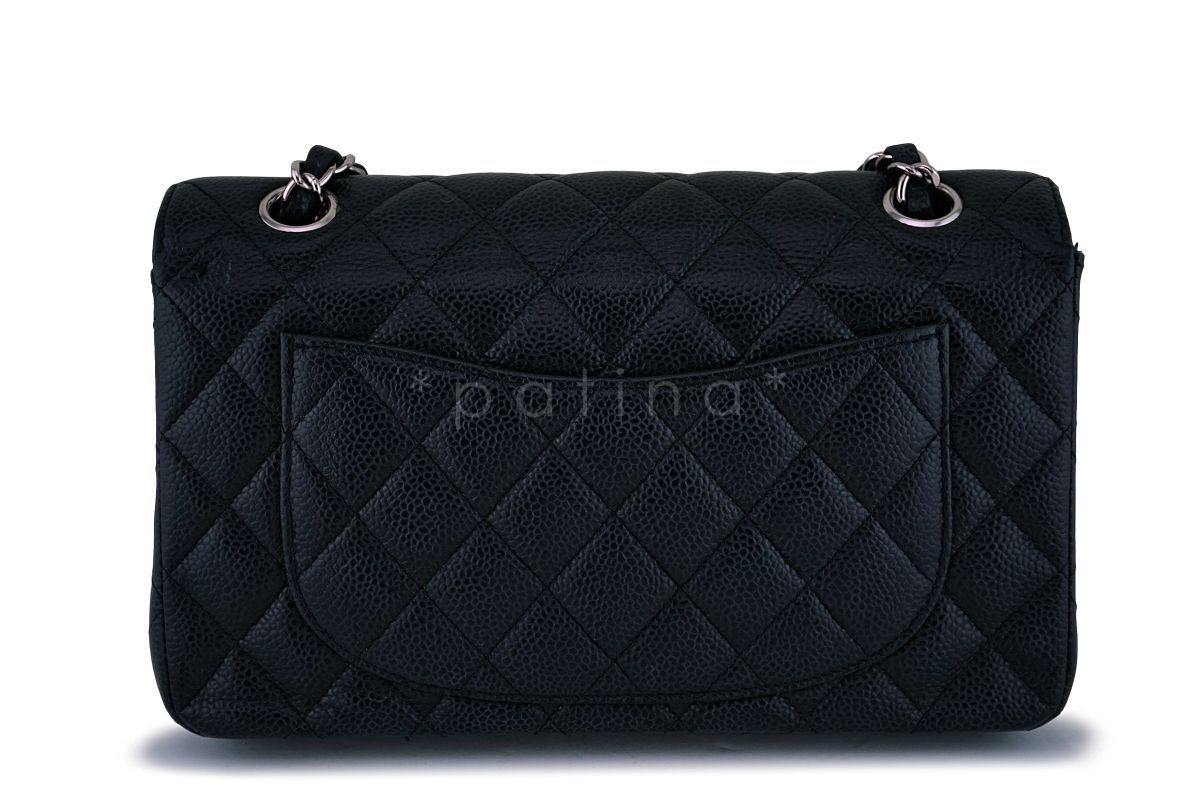 Chanel Black Caviar Small Classic Double Flap Bag SHW - Image 5