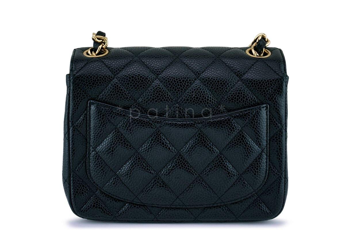 Chanel Black Caviar Square Mini Classic Flap Bag GHW - Image 5