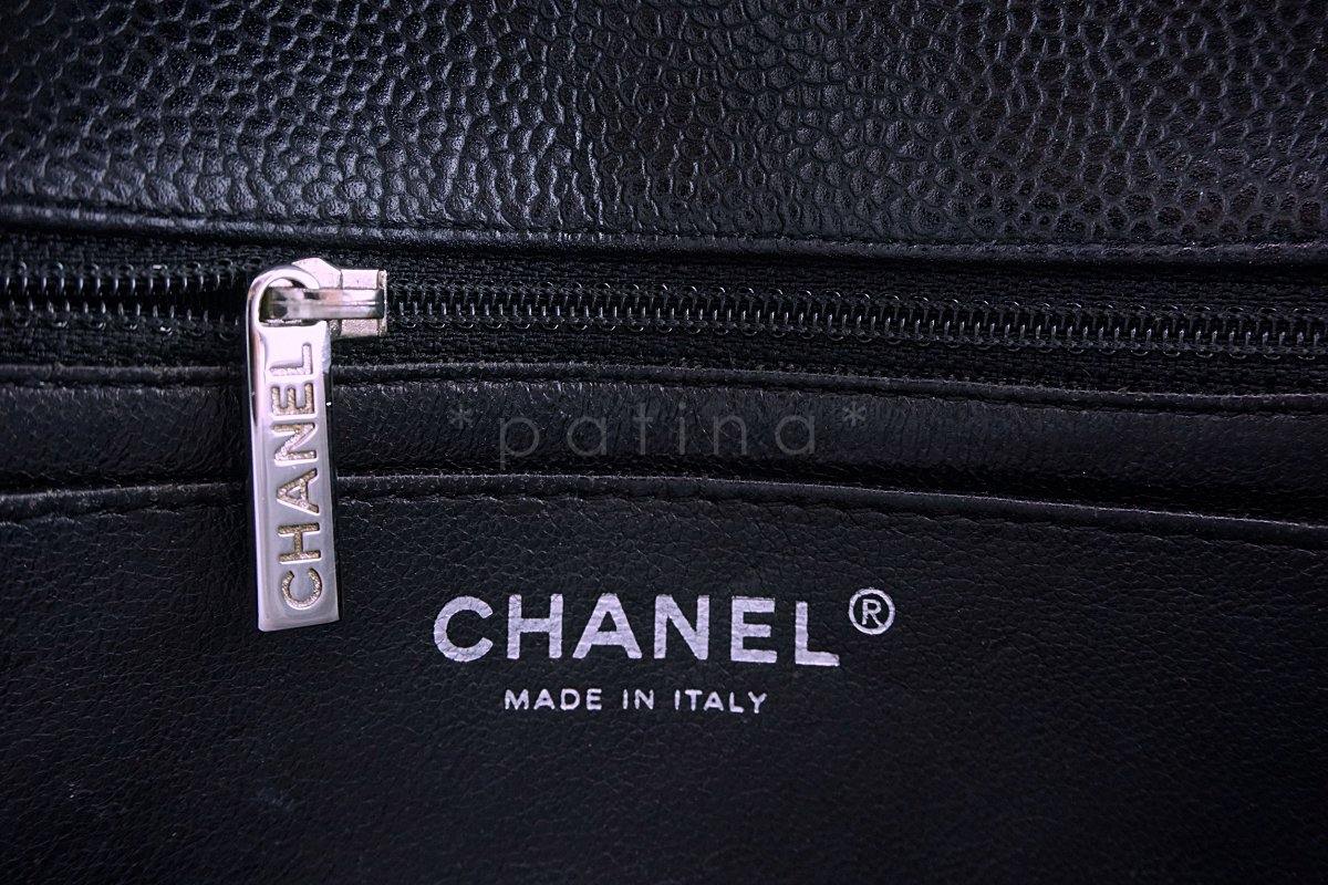 Chanel Black Caviar Square Mini Classic Flap Bag SHW - Image 11